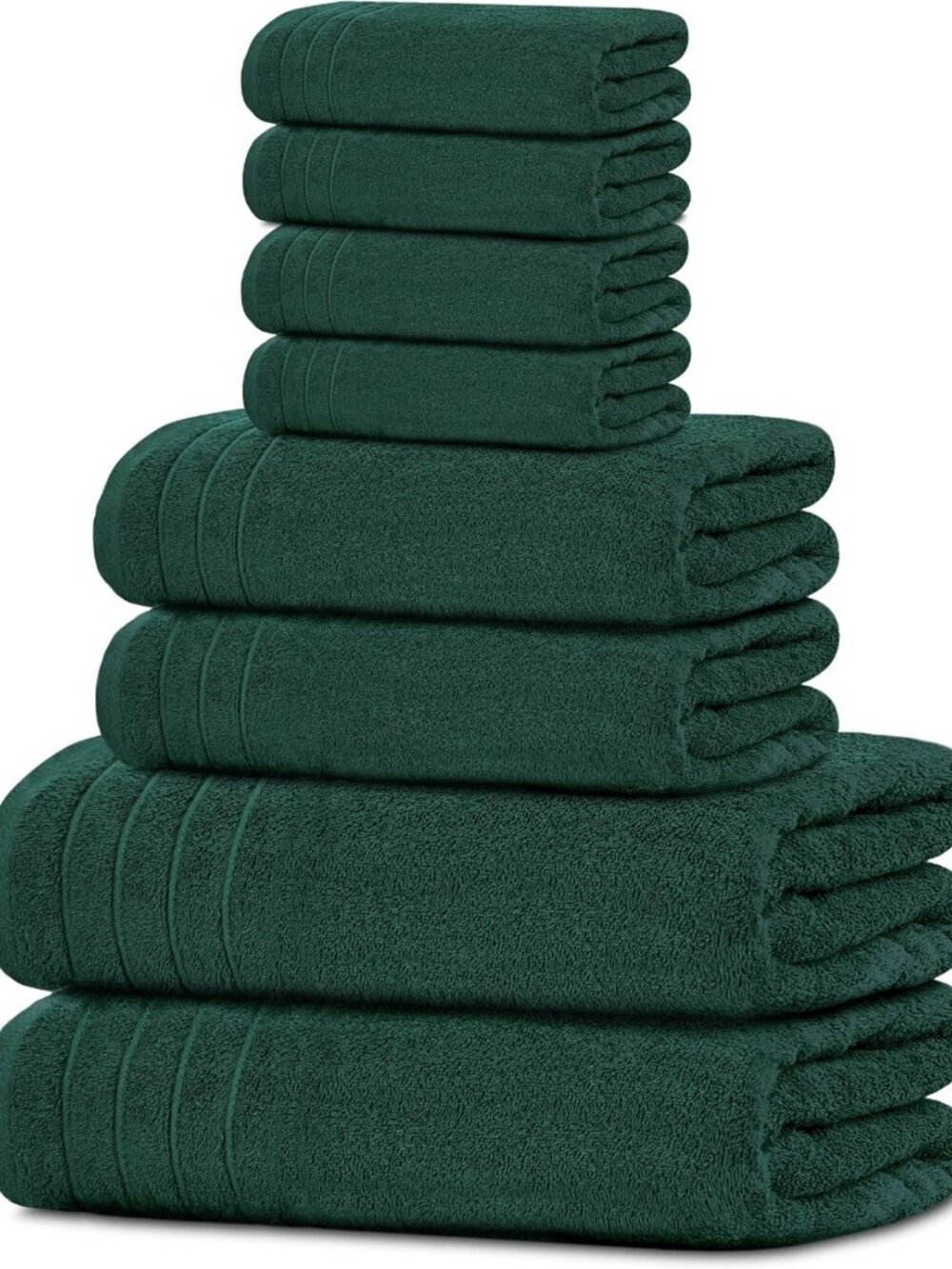 Luxurious 8-Piece Towel Set - 2 XL Bath Towels, 2 Hand Towels, 4 Washcloths
